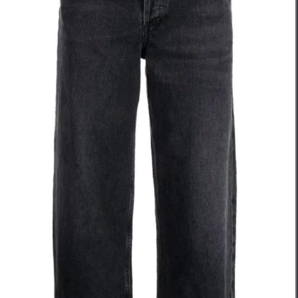AGolde Broken Waistband Black Denim Jeans